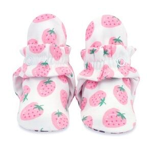 Zutano Strawberry Organic Gripper Bootie - 12 Months. NWT.